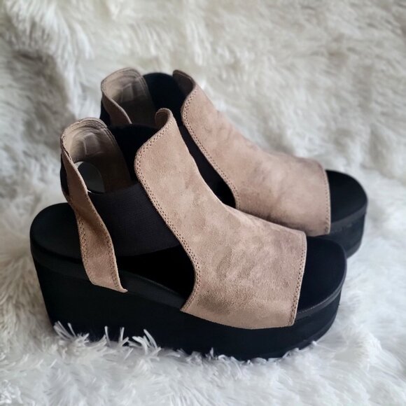 Coconuts By Matisse Tan Suede Platform Ada Wedge-US 7M - Picture 2 of 10